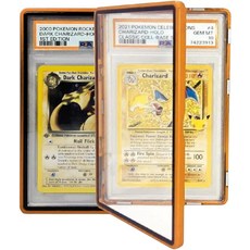 PSA 등급 카드 케이스 35pt 금속 범퍼 보호 자외선 차단 자성 알루미늄 케이스블랙용, Orange