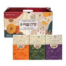 신화당 우리쌀 전병 세트 우리쌀 옛날과자 3개입 (아몬드 파래 흑임자 각 6봉 204g), 상세페이지 참조, 1세트