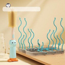 Bueno 젖병건조대 보관함 선물 이유식기 거치대, 기본 모델명/품번, 디안지블루 + 하이스카이블루