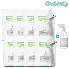 바이오클 퓨어 2리터x8개+빈용기 500ml/뿌리는 소독, 8개, 2L
