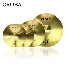 크로바 드럼 심벌 3종 세트 CC-CR 하이햇 크러쉬 라이드 36cm 41cm 51cm 장구 난타, 추가 X, 추가 X, 1개