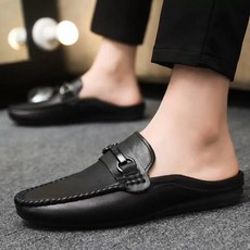 YAPOGI 남자 블로퍼 뮬 단화 발편한 구두슬리퍼