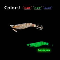 미니 에깅 오징어 미끼 1.5 # 1.8 # 2.2 # 나무 새우 낚시 미끼 미니 오징어 미끼 빛나는 문어 지그, 03 70mm 7g, 04 J