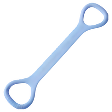 八字拉力器 腳蹬拉力器 背部伸展器 擴胸器 彈力帶, 藍色, 1個