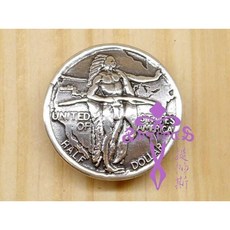 安提帕斯 手工皮革裝飾釦 俄勒岡印第安圖案 30mm