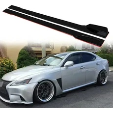 튜닝 범퍼LAICY Eclipse GSX 1990-2012 78.7 "자동차 사이드 스커트 스플리터 스포일러 립 로커 패널 확장, 01 China Mainland, 03 Black with Red side