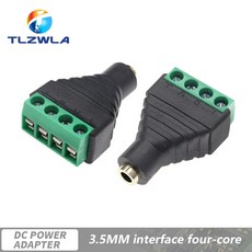 오디오잭 이어폰 오디오 잭 3.5mm 커넥터 스테레오 어댑터 RCA 모노 채널 플러그-나사 터미널 플러, Section 4  F, 1개