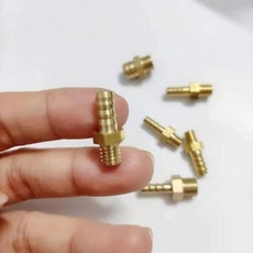 파이프 황동 M5 피팅 바브 M8 수나사 5 M6 커플러 8mm 개 10mm 미터 어댑터 4mm 5mm 호스 OD 커넥터 M3 6mm M4 2.5mm 3mm, M4 to 4mm, 1개