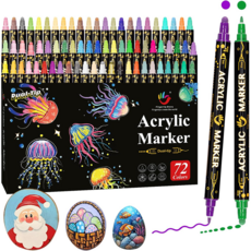 시스슈 아트 더블헤드 컬러 아크릴 마카펜세트 트윈마카펜, 1세트, 72색