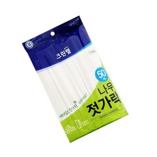 50개 실외 식사 나들이 원목 수저 야외 목재 우드 23264PC 1(ea), 1개, 1개