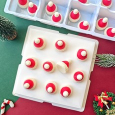 소나무 크리스마스 트리 초콜릿 케이크 장식 식용 베이킹 장식 토핑 (10개입), 11. 3차원 모자 A 24개