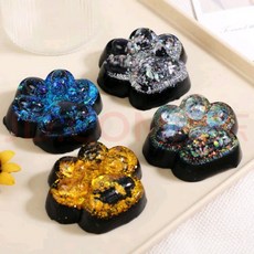 亮燈貓爪捏捏樂 解壓玩具 超軟泥感食玩 減壓玩具, 7*7星空貓爪【隨機色】加大加厚, 1個