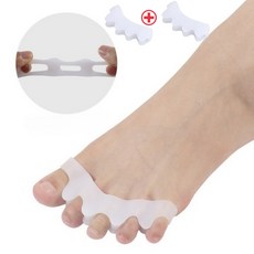 무이코 발가락교정기 발가락링 보호대 실내용 실리콘 왼발 오른발 1쌍, 1세트