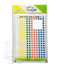 둠칫 혼합 원형 견출지 5mm 12장