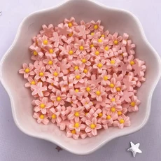 100Pcs 8mm 수지 3D 다채로운 미니 꽃 보석 플랫 백 인형 스크랩북 웨딩 아플리케 네일 아트 장식 공예 OL5, 09 P
