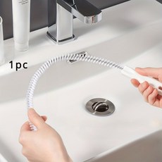 파이프라인 준설 기계 하수구 헤어 클리너 페이셜 싱크 청소 브러시 수도관 도구 성스러운, 1. White