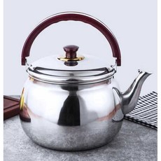 별빛미 스텐케틀팟 커피주전자 냄비 허브차 라면주전자 레스토랑 상업용 무휘슬, 중보 304 보온병 5L