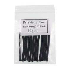 【釣友俱樂部】軟泡沫柱 3mm 5mm 8mm 乾蠅 陸生昆蟲綁製 漁具, 1個, 3mm黑色12根