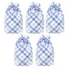 모아 비닐 복주머니 5개입 폴리백 수영가방 목욕가방, 블루