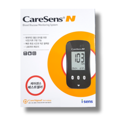 YL 아이센스 케어센스N 혈당측정기 혈당계 혈당 당뇨 체크기 검사기 관리 혈당기 혈당계, 1박스, CaresenseN01