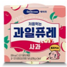 베베쿡 처음먹는 과일퓨레, 사과맛, 160g, 2개