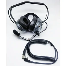 ‎Baofeng K-Plug H41-CF 탄소 섬유 항공 헬리콥터 헤드폰 켄우드 라디오용 액티브 노이즈 캔슬링 비하인드, 01 BLACK