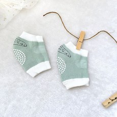 寶寶護膝 兒童防滑護膝 學步防摔 嬰幼兒護具 嬰兒護膝, 4.綠色 (13*9cm), 1個