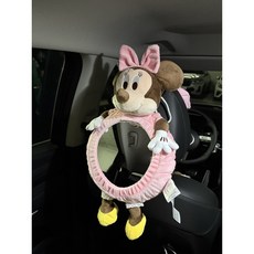 [당일배송] hybe 아기 캐릭터 인형 카시트거울 뒤보기거울, 1개, 핑크마우스