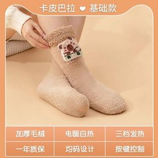 無品牌 暖腳寶 居家保暖加熱襪子, 卡皮巴拉-標準款 保暖8h+可行走可水洗