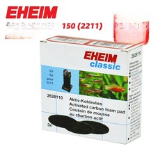 EHEIM 클래식부속 2217 2215 2213 리필 솜스폰지 카본필터 2211 활성탄면 3개, 1개, 기본 색상