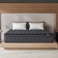 풋케비 트윈 매트리스 10인치 메모리 폼 및 포켓 코일이 있는 중형 하이브리드 쿨링 통기성 커버 로우 모션 트랜스퍼 강화된 엣지 지지대 다크 그레이, Twin, 10"