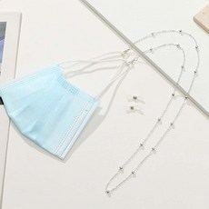 데일리마스크줄 마스크보관 비즈 스트랩 목걸이 예쁜줄 악세사리 패션, 골드, 본상품, 기본, 기본, 기본
