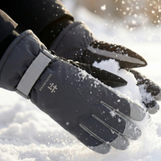 스노우노드 커플 방수 방한 보드 스키 장갑, 1개, 진그레이