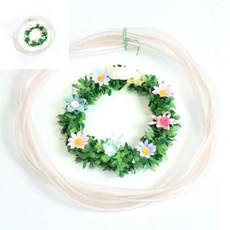 사땨 DIY용 투명호스 장식리스 조화리스 조화가랜드