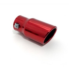 Nissan 日產 Tiida 超質感金屬鍍鉻霸氣尾管 金 紅 藍 銀 排氣管 尾飾管 斜管 平口管, 斜口尾管 紅色, 1個