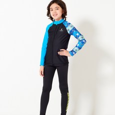 ELINBOA 孩童款棕梠樹長袖泳裝