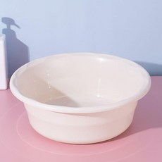 加厚塑料洗衣盆圓形洗臉盆家用學生嬰兒洗菜洗腳盆, 1個, 卡其色 非常亮 ,超小號 22CM