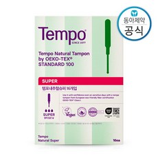 템포 내추럴코튼 탐폰, 슈퍼, 16개입, 1개, SUPER