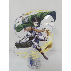 진격의거인 어택온타이탄 조사병단 15cm 아크릴 스탠드 피규어 애런예거 아르민알레르토 미카사 리바이아커만, 1개, 51476리바이 아커만