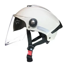 여름 전기 오토바이 헬멧 햇빛 차단 하프 남녀공용 듀얼 렌즈 블루투스 사이클링, 08 NO Bluetoot 1