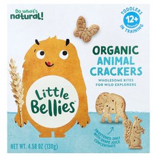 Little Bellies 유기농 애니멀 크래커 12개월 이상 130g(4.58oz) Bellies (리틀 벨리스), Little Bellies, 유기농 애니멀 크래커, 1