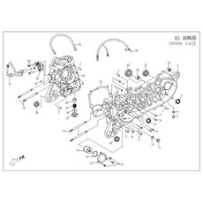 PGO 彪虎 TIGRA 150 左曲軸箱 O型環 防震襯套 曲軸箱墊片 AF右曲軸箱組合 點火線圈本體組合, 雙封深槽滾珠軸承(HCH)圖示29號
