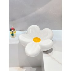 캐릭터 비누받침 무타공 욕실 비누케이스 세면대 수납 선반, 데이지 비누케이스