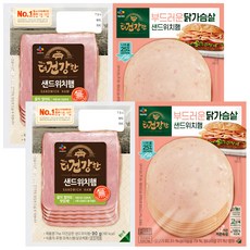 더건강한 샌드위치햄+닭가슴살 샌드위치햄, 2세트, 180g