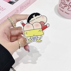 귀멸의칼날 아크릴스탠드 귀칼 장식 애니메이션 크레용 신짱 커플 폰 케이스 홀더 포함 무선 에어백 스탠드 그립 톡 브래킷 선물, [04] 7