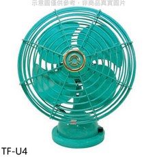 復古造型USB迷你風扇 桌上型可調角度金屬風扇 辦公室居家兩用, 白色, TF-U4