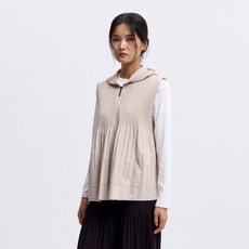 [플리츠미] 메모리 후드 집업 베스트_EPVTF125003