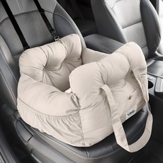 meongmoongs 狗狗雙層緩衝汽車座椅, 1個, 淺褐色