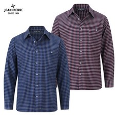 쟌피엘 백화점용 남자 캐주얼 울 체크 남방 와이셔츠