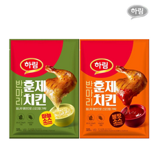 하림-반마리훈제치킨 마늘소스 320g+반마리훈제치킨 불맛소스 320g, 1개, 640g